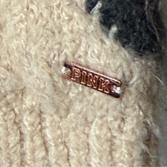 Victoria Secret PINK, Womens Brown Leopard Print Fuzzy Sweater, Size XS - Picture 2 of 6